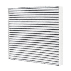 Cabin air filter on a white background. New type of carbon air filter.