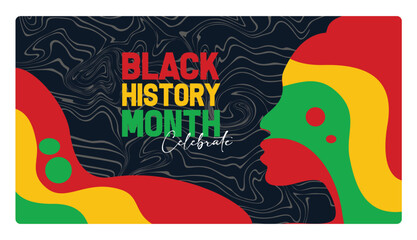 Colorful design for Black History Month celebration.