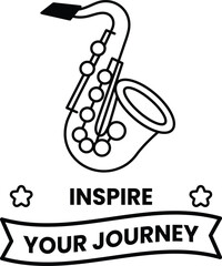 A saxophone with a background