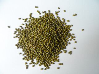 mung beans isolated on a white background