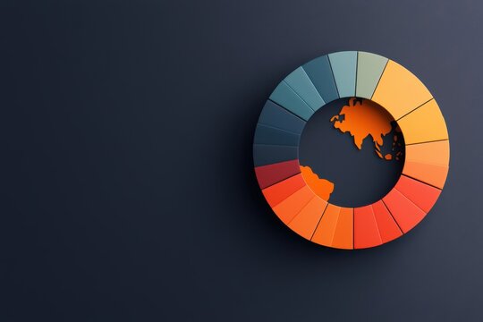 economic risk concept. Circular infographic detailing currency impacts categorized by trade risk