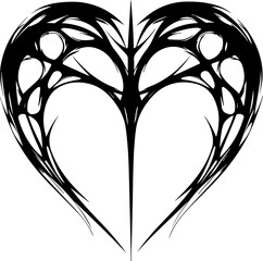 Tribal Heart Designs: Bold, intricate patterns featuring hearts inspired by tribal art for unique designs
