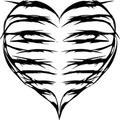 Tribal Heart Designs: Bold, intricate patterns featuring hearts inspired by tribal art for unique designs