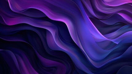 Obraz premium Purple Waves Abstract Background: Fluid Digital Art