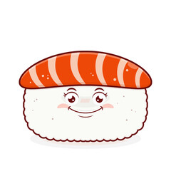 sushi salmon smile face cartoon cute