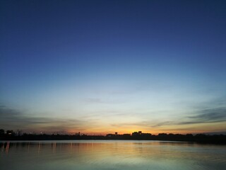 river sunset sky cloud beautiful 