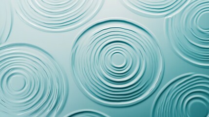 Smooth Concentric Circles with Soft Blue Gradients
