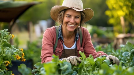 A woman agriculturalist educates farmers about climate change and food security, ensuring sustainable practices to feed growing populations
