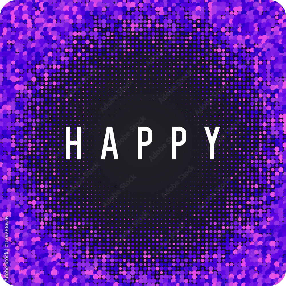 Aufkleber an abstract graphic element for design. the illustration consists of round particles.