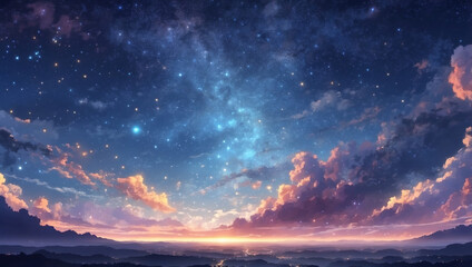 Fototapeta premium Anime Sky Art Wallpaper