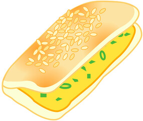 Chinese baked wheat cake icon