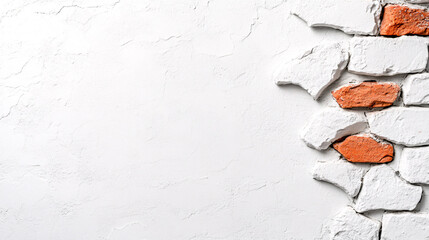 Subtle grunge texture with soft gray and faint scratches, featuring exposed red bricks. This captures blend of rustic charm and modern minimalism