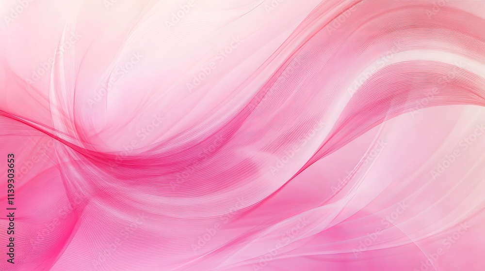 Poster vibrant pink abstract background with flowing lines and smooth gradient effect, ideal for modern des
