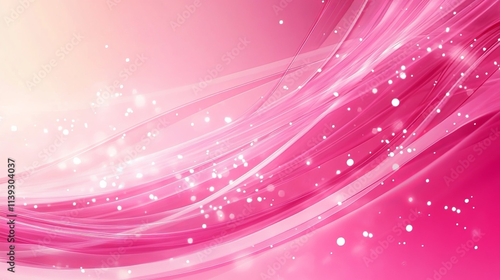 Poster vibrant pink abstract background with flowing lines and smooth gradient effect, ideal for modern des