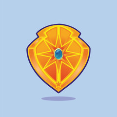gold shield vector