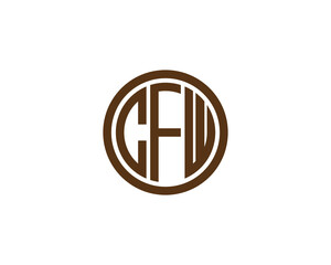 CFW logo design vector template. CFW