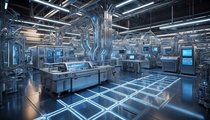 Futuristic Food Processing Facility Advanced Culinary Technology