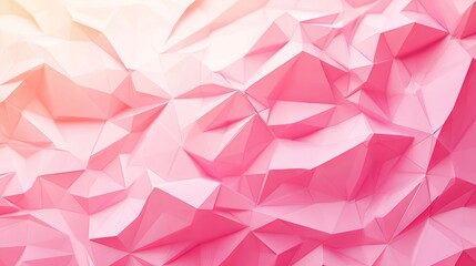 Fototapeta premium Vibrant abstract low poly pink background with geometric shapes and soft gradients for creative projects
