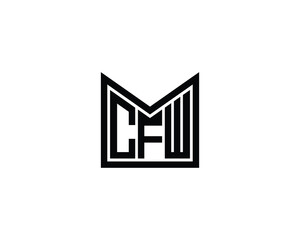 Fototapeta premium CFW logo design vector template. CFW