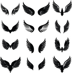 vector set of wings