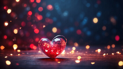 Bokeh Heart Background: Valentine's Day Love