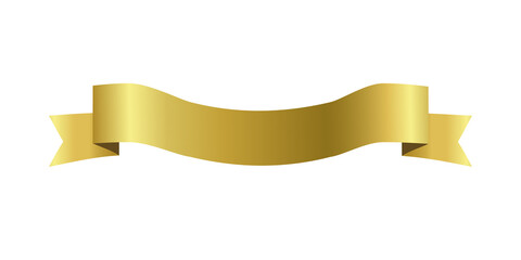 Label Gold Ribbon Curved elements PNG - Elegant and Luxurious tag banner isolate transparent background