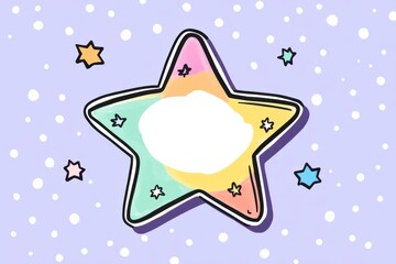 Naklejka premium Playful Polka Dot Frame in Cartoon Style