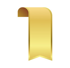 Label Gold Ribbon elements PNG - Elegant and Luxurious tag banner isolate transparent background