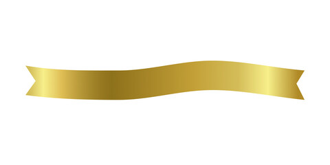 Label Gold Ribbon Curved elements PNG - Elegant and Luxurious tag banner isolate transparent background