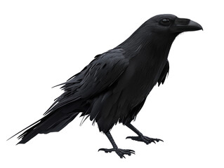 Fototapeta premium Majestic Black Bird in Profile View