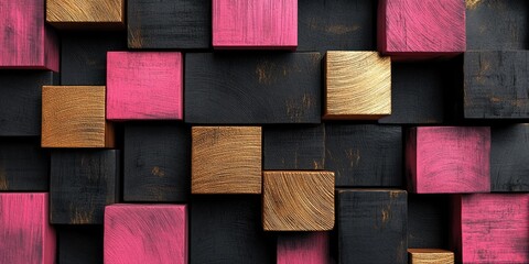 Fototapeta premium Wooden building blocks
