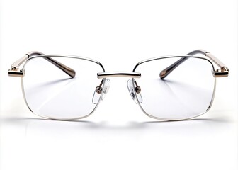 Eyeglass Frames, Clear Glasses Frames, Spectacle Frames, Eyeglass Frame Mockup, Isolated Glasses, White Background, Rimless Eyeglasses, Clear Frame Glasses, Optical Frames