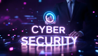 Digital Data Security Concept with Professional Touch Interaction, Innovative Cybersecurity and Data Protection Visualization