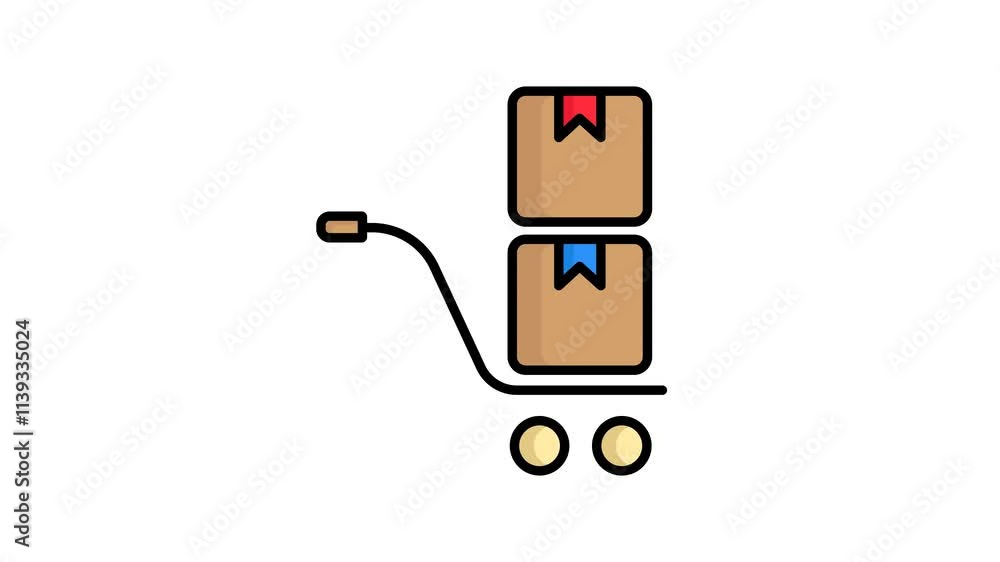 Poster delivery animated icon. suitable for user interface, provide visual feedback, and more