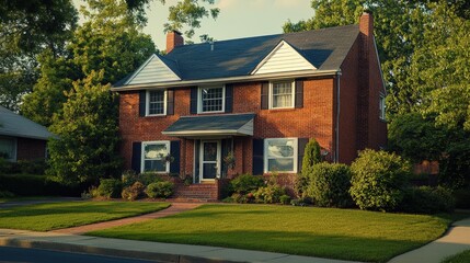 Charming Brick House with Lush Green Landscaping