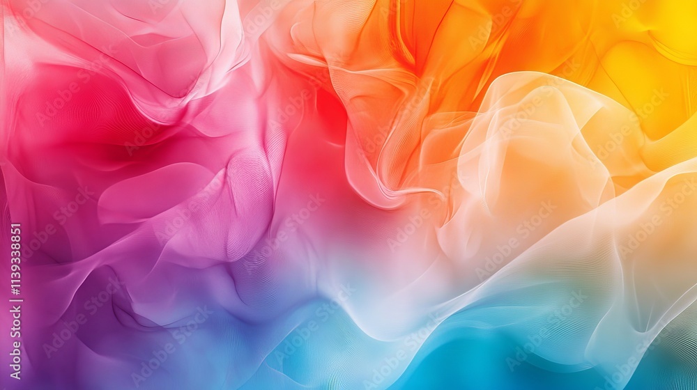 Poster vibrant colorful abstract background with dynamic geometric shapes and flowing patterns in multiple 