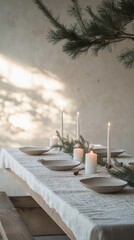 Minimalist Christmas Tablescape for Dining Experience