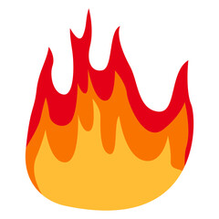Flame Border Illustration with Colorful Cartoon Design. Isolated Vector Icon
