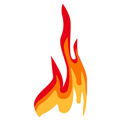 Flame Border Illustration with Colorful Cartoon Design. Isolated Vector Icon