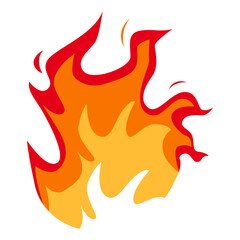 Flame Border Illustration with Colorful Cartoon Design. Isolated Vector Icon