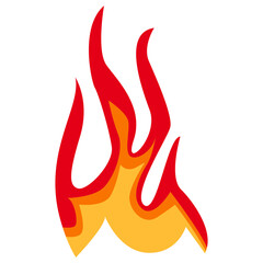 Flame Border Illustration with Colorful Cartoon Design. Isolated Vector Icon