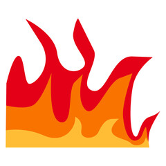 Flame Border Illustration with Colorful Cartoon Design. Isolated Vector Icon
