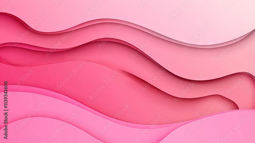 Poster abstract pink background with soft feminine shadows and layered paper textures – minimalist design b
