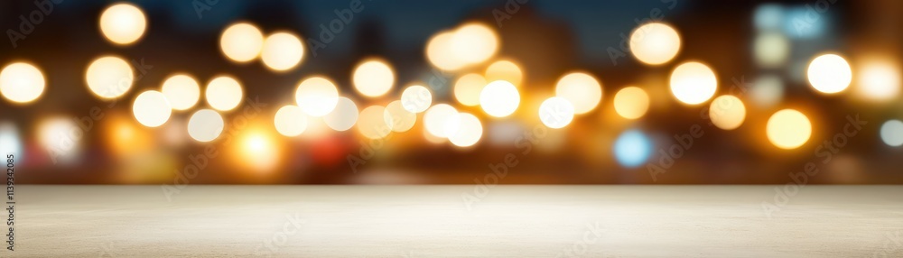 Poster dreamy blurred lights, abstract bokeh background for design and visual projects