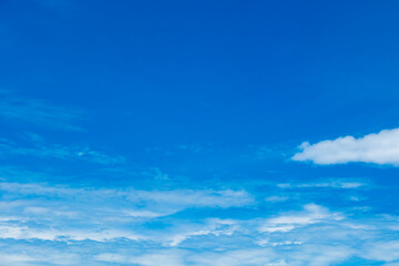 Panorama of cloud clear sky background for summer vacation concept at ocean and summer sea water with sunlight of beautiful cloudy	
