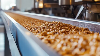 Conveyor belts carry ingredients in the food processing sector, maintaining hygiene and efficiency in every step