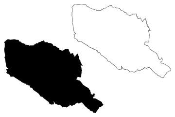 Muranga County (Republic of Kenya, Central Province) map vector illustration, scribble sketch Murang'a map