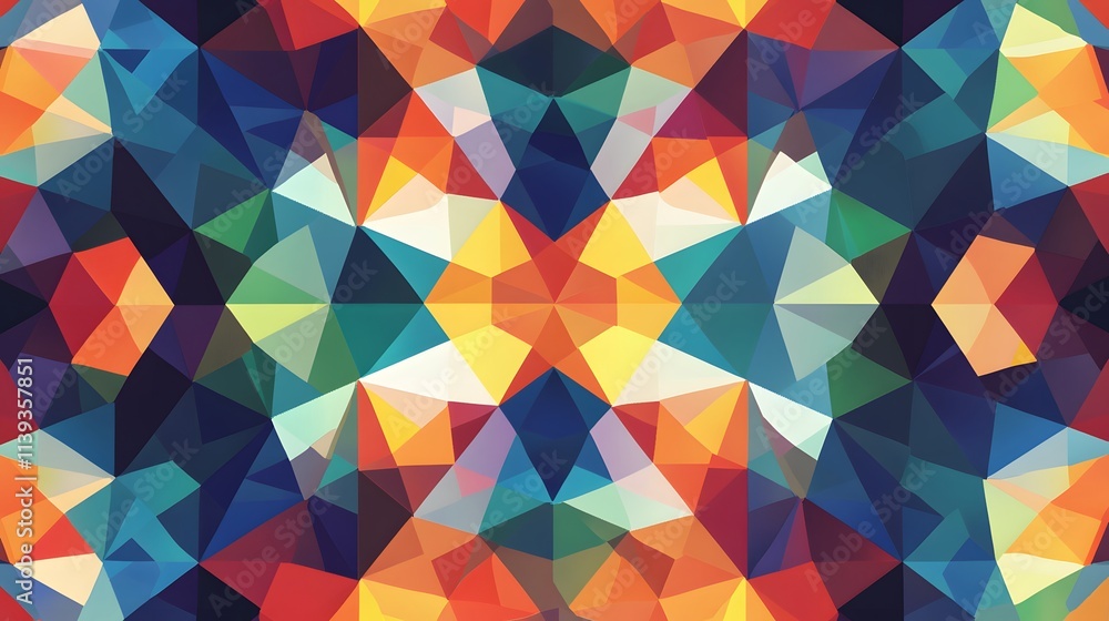 Aufkleber abstract colorful geometric triangle pattern design
