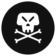 Editable danger skull vector icon. Video game, game elements. Part of a big icon set family. Perfect for web and app interfaces, presentations, infographics, etc