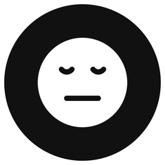 Editable bored expression emoticon vector icon. Part of a big icon set family. Part of a big icon set family. Perfect for web and app interfaces, presentations, infographics, etc